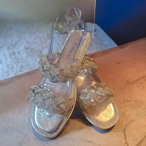BURNESS GOLD  BRAIDED RHINSTONE  Women's Sandals